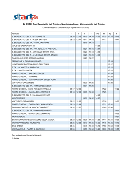 Monteprandone - Monsampolo Del Tronto Orario Emergenza Coronavirus (In Vigore Dal 01/07/2020)
