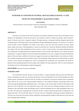 3.Applied- Ecological Changes in Central -Dr. Rani Singh