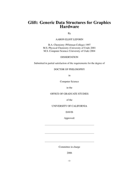 Glift: Generic Data Structures for Graphics Hardware