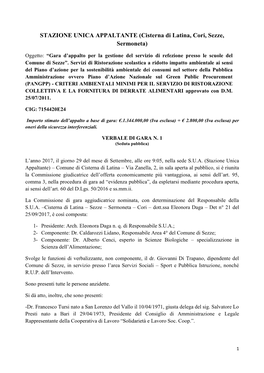 STAZIONE UNICA APPALTANTE (Cisterna Di Latina, Cori, Sezze, Sermoneta)