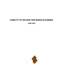 Viability of Second Tier Banks in Namibia