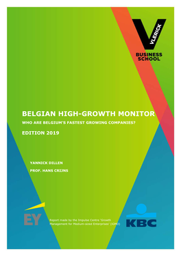 Belgian High-Growth Monitor Edition 2019