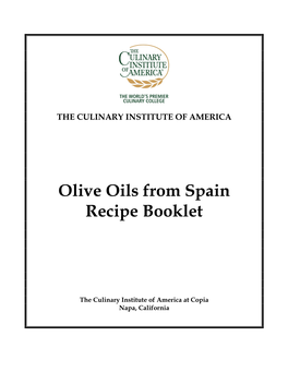 Olive Oils from Spain Recipe Booklet