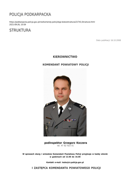 Policja Podkarpacka 2021-09-26, 10:59 Struktura