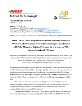 GP MFG Tune in Press Release FINAL