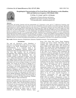 127-137, 2016 ISSN 1999-7361 Morphological Characterization Of