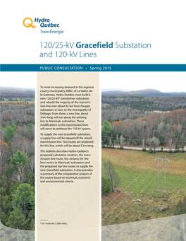 120/25-Kv Gracefield Substation and 120-Kv Lines Note: Kv Is the Abbreviation for Kilovolt, Which Is Equal to 1,000 Volts