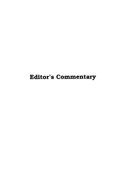 Editor's Commentary