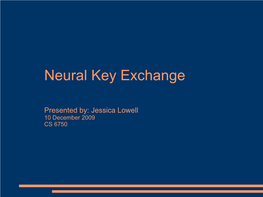 Neural Key Exchange