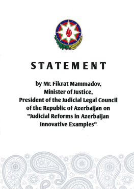 Judicial Reforms in Azerbaijan Innovative Examples