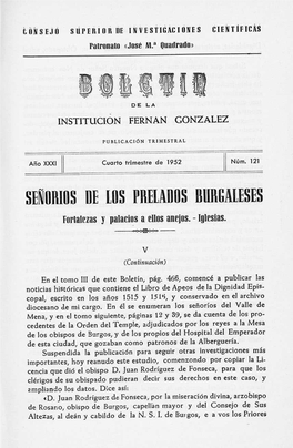 Señorios De Los Prelados Burgaleses