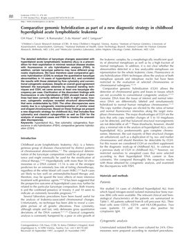 Comparative Genomic Hybridization As Part of a New Diagnostic Strategy In