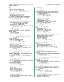 Geographic/Site Index