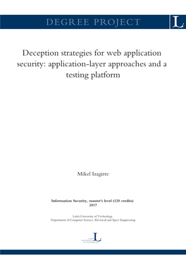 Deception Strategies for Web Application Security: Application-Layer Approaches and a Testing Platform