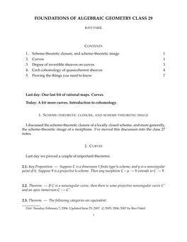 Foundations of Algebraic Geometry Class 29