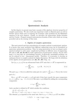 Quaternionic Analysis