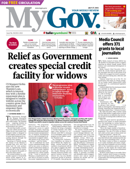 Relief As Government Creates Special Credit Facility for Widows