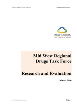 Mid West Regional Drugs Task Force Research and Evaluation