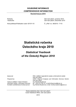 Statistická Ročenka Ústeckého Kraje 2010