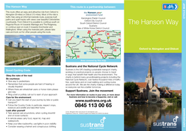 The Hanson Way Cycle Route Leaflet