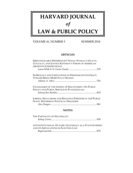 Havard Journal of Law and Public Policy