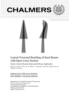 Lateral-Torsional Buckling of Steel Beams with Open Cross Section
