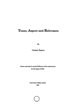 Tense, Aspect and Relevance by Vladimir Egarac