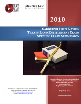 Sagkeeng First Nation Treaty Land Entitlement Claim Specific Claim