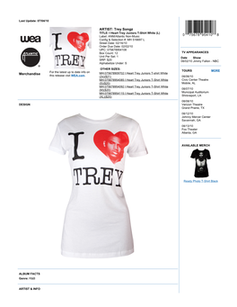 Merchandise ARTIST: Trey Songz