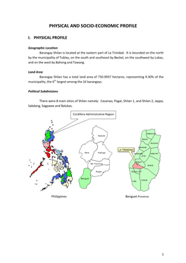 Physical and Socio-Economic Profile