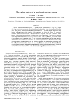 Observations on Terrestrial Ureyite and Ureyitic Pyroxene