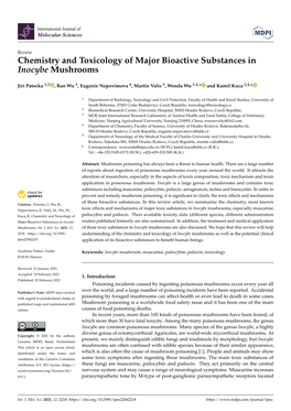 Chemistry and Toxicology of Major Bioactive Substances in Inocybe Mushrooms