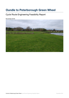 Oundle to Peterborough Green Wheel Cycle Route Engineering Feasibility Report