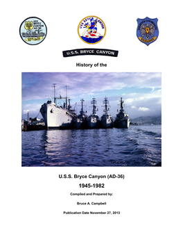 History of the USS Bryce Canyon (AD-36)