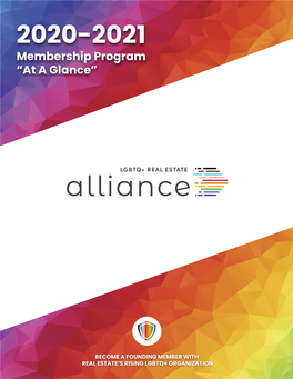 2020-2021 Membership Program “At a Glance”