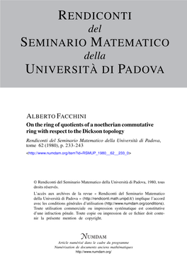 On the Ring of Quotients of a Noetherian Commutative Ring With