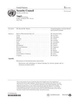 S/PV.7907 Maintenance of International Peace and Security 24/03/2017