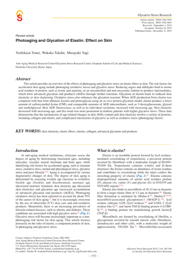 Introduction Abstract What Is Elastin?