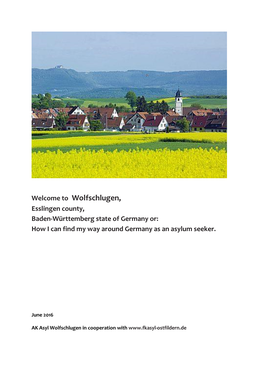 Welcome to Wolfschlugen, Esslingen County, Baden-Württemberg State of Germany Or: How I Can Find My Way Around Germany As an Asylum Seeker