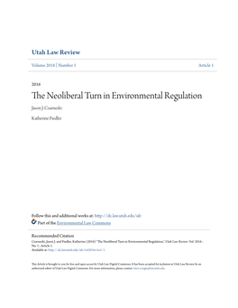 The Neoliberal Turn in Environmental Regulation