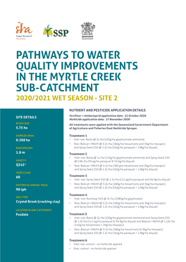 Myrtle Creek Site 2 Infosheet 2021