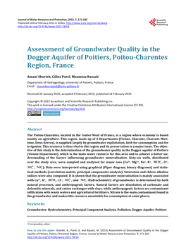 Assessment of Groundwater Quality in the Dogger Aquifer of Poitiers, Poitou-Charentes Region, France