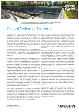 Political Violence / Terrorism