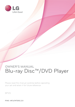 Blu-Ray Disc™/DVD Player