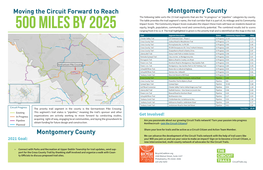 Montgomery County the Following Table Sorts the 23 Trail Segments That Are the “In Progress” Or “Pipeline” Categories by County