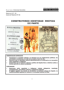 Construyendo Identidad Mestiza Iii Parte