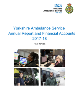 Yorkshire Ambulance Service Annual Report and Financial Accounts 2017-18