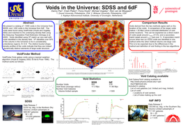 Abstract Voidfinder Method SDSS Void Statistics Comparison Results