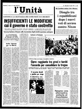 Otra I Re Dopo I Nuovi Voti Di Accusa Contro Nixon