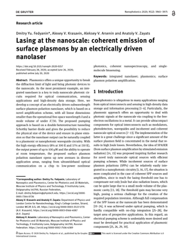 Coherent Emission of Surface Plasmons by An